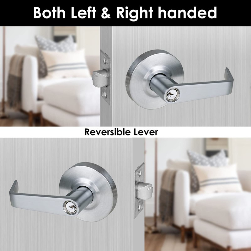 HISAFE 70mm Latch Heavy Duty Keyed Storeroom Door Lever Grade