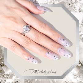 MelodySusie White Glitter Gel Polish, 15ml Translucent Jelly Glitter White Nail Polish Sparkle Gel Color Z053, Soak Off UV LED Nail Lamp Nail Art Starter Manicure DIY at Home 0.5 Fl Oz