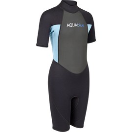 Aqua Blue 3mm Girl's Springsuit Wetsuit - 14