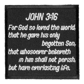 John 3:16 Scripture Patch, Christian Patches