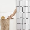 ZONADAH 180x180cm Square Plaid Shower Curtain Toilet Shower Curtains with