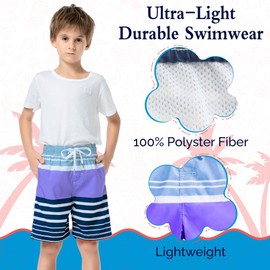 SIX ISLANDS Boys Swim Trunks - Quick-Dry, Comfortable, Ages 5/6 to 18/20 - Fun Patterns, Durable Design Boys Bathing Suit