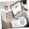 TEHAUX 1pc Transparent Desktop Storage Box Organizer for Office Supplies