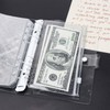 XiowDow 10pcs A6 Binder Pockets Clear Glitter Cash Stuffing Envelopes