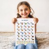 SpecialMe® Alphabet Poster for Children Learning Poster Letters Numbers ABC