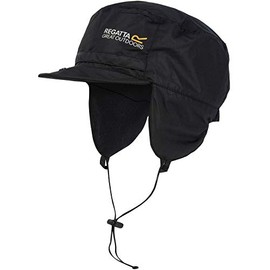 Regatta Mens Igniter Padded Waterproof Insulated Trapper Hat - S/M Black