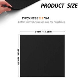 EULAPGOE Welding Blanket Fireproof, Heat Resistant High Temp Thickness Felt Carbon Welding Mat Flame Fire Retardant Protective Pad for Glass Blowing Camping Stove BBQ Grill