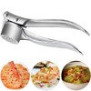 AKOAK 1 Pack Garlic Press, Stainless Steel Ginger Crusher, Rust-Resistant,