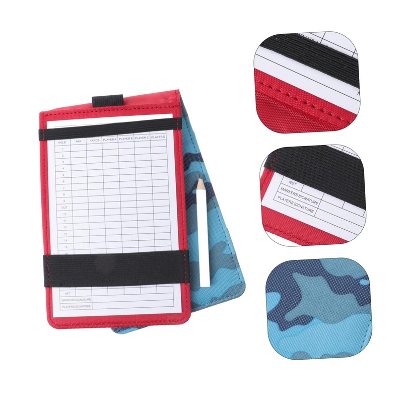 WHAMVOX Golf Scorebook Stylish Camouflage Cover Compact and Lightweight Scorecards