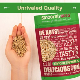 Sincerely Nuts Sunflower Seeds Unsalted (No Shell) (No Shell) (5 LB)- Nutritious and Satisfying Snack-Crunchy and Delicious-Perfect Addition to Any Meal - Gluten-Free Food, Vegan, and Kosher Certified