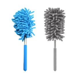 2 Pieces Dust Collector,Microfiber Dusting Tool, Retractable Dusting Brush, Dusting Feather Powder For Cleaning Dust, Ceilings, Cobwebs, Etc.