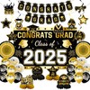 2025 Graduation Party Decorations Banner, Backdrop, Balloons, Hanging Swirl, Hanging