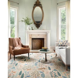 Loloi Rifle Paper Co Menagerie Cream 2'-6" x 7'-6" Runner Rug