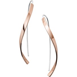 Skagen Women's Stainless Steel or Semi Precious Stone Open Back Earrings, Stainless Steel, Not applicable