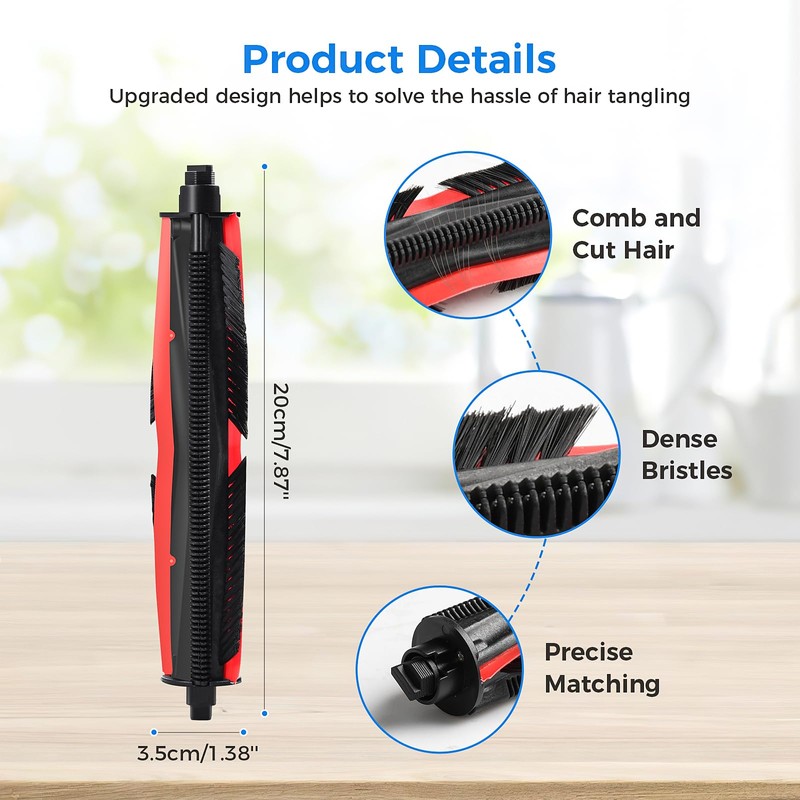 TriCut Brush for Roborock S7/Q Revo/T7S/Q7 Series,QV35A,QV35S,Q5 Vacuum