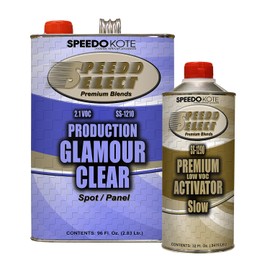 Speedokote Production Glamour Clear Coat, 2.1 voc Gallon Kit w/Slow Act., SS-1210/1290