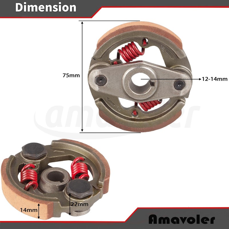 Amavoler Clutch Pad Heavy Duty Aftermarket Parts Fit for 43cc