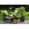 Scheurich Formia 30 Round Black Granite Planter/Planter/Planter Made with Recycled