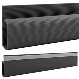 Electriduct Large J Channel Cable Raceway Self Adhesive Desk Cord Organizer and Wire Manager for Computer, Gaming and Entertainment Centers - Black - 46" - 6 Pack