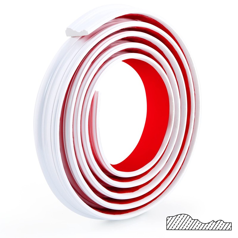 TriMold Peel and Stick Chair Rail Molding, Self-Adhesive Wall Trim