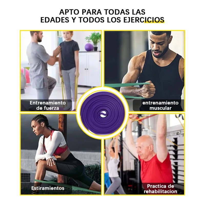 Set 5 Liga De Resistencia Fitness Bandas Elasticas Ejercicio Aidehome