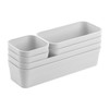 1x Drawer Organiser Set, Storage Box, One-Piece, Adjustable, Light Grey