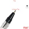 FLAIR FX 10 x 1.0mm Tip Dark BLACK Ballpoint Pens