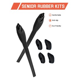 Bwake 2 Sets of Replacement Earsocks and Nose Pads for Oakley Flak 2.0 XL OO9188/Flak 2.0 OO9295/Flak 2.0 Asian Fit Sunglasses - Black