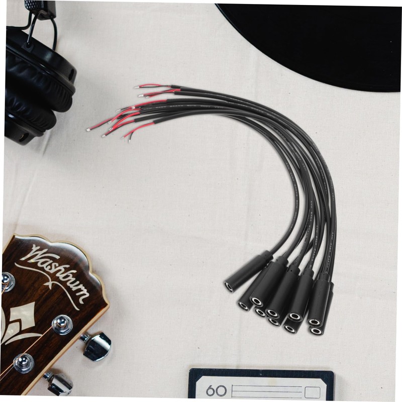 Operitacx 10pcs Mono Audio Cable with Bare Wire Open End