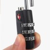 TSA 3-Digit Dial Travel Combination Lock for Luggage - Mini Security Lock Luggage