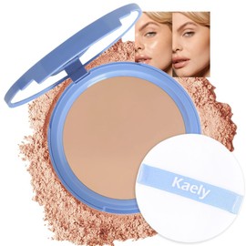 evpct Kaely Oil Control Pressed Face Powder, Get Smooth Flawless Fine Lines and Lightweight Finishing Foundation, Control Shine Long Lasting Waterproof Face Setting Powder Cosmetic, 140 Golden Beige