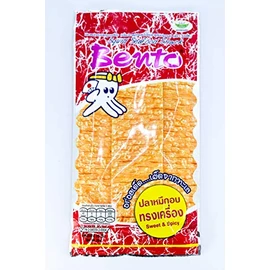 Bento Squid Seafood Snack Sweet & Spicy Wt 24 G (0.85 Oz) X 5 Bags