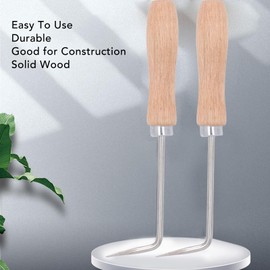 Weld Seam Crochet, 6mm Diameter Wood Handle Hot Air Welding Crochet with Beechwood Handle, Steel Seam Tester Seam Needle for Roofing PVC TPO EPDM, WeldingAccessory