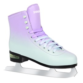 SMOOJOY Figure Ice Skates for Women and Men - Air Cushion Deluxe Hockey Ice Skate Premium Leather Skates Indoor Outdoor Rink for Teens Beginner