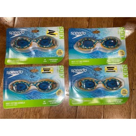 Speedo Lot Of 4 - NEW Speedo Kids' Glide Sport Goggles Print Beach Balls - Orange/Blue