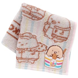 すみっコぐらし タオルハンカチ とんかつぽてと (アイボリー) 婦人 レディース タオル ハンドタオル 約25cm 001163-0003-02