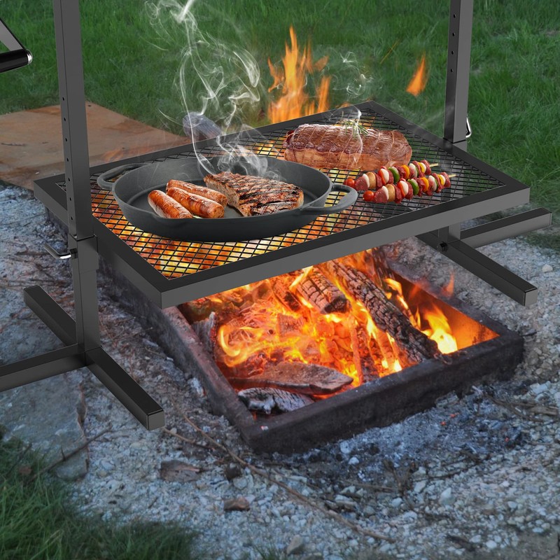 onlyfire Adjustable Grill Rotisserie System and Spit, Over Fire Camp