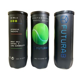 FUTURA8 Professional Padel Balls - Tennis Balls - 3 Cans of 3 Balls - Suitable for All Weather Conditions Even in Rain - High Quality Padel Balls