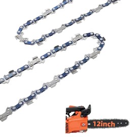 YuanYouTong 2 Pcs 12 Inch Chainsaw Chain, 3/8 LP Pitch, 043'' Gauge, 45 Drive Links, Replacement Chain Saw Chains, Low-Kickback Saw Chain fits Stihl, Dewalt, Craftsman, Oregon, Makita