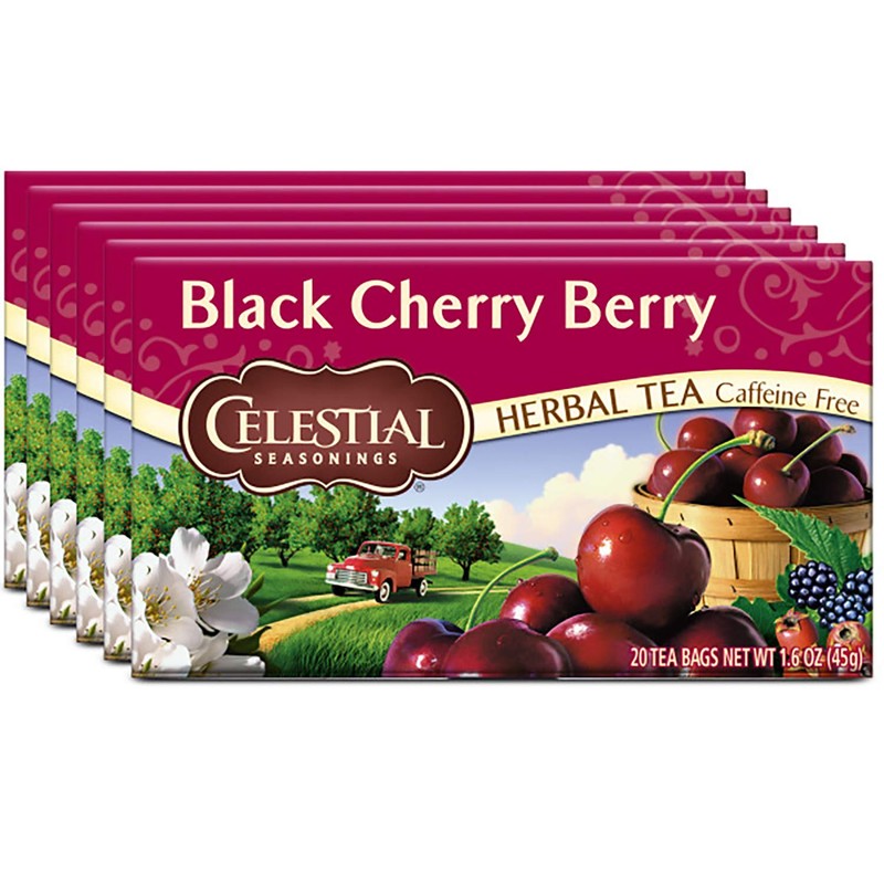 Celestial Seasonings Herbal Tea, Black Cherry Berry, 20 Count (Pack