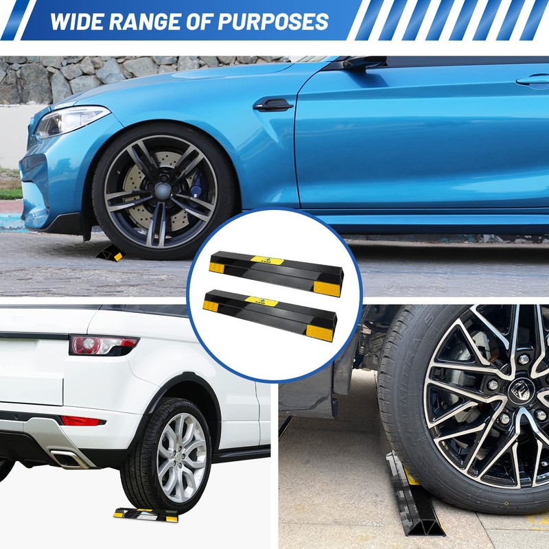 ROBLOCK New Updated 18" 2 PCS Heavy Duty Car Stopper