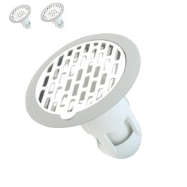 Backflow Preventer Shower Floor Drain Valve Sewer Drainage Insert Drain Plug Drain Core One Way Drain Valve Sewer Core (White-2Pack)