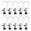 Qishi Stainless Steel Portable Laundry Hook Hanging Clips (10-Clips)