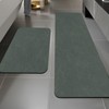 YIHOUSE Green Bath Mat Rug Sets 2 Piece,Thin Bathroom Rugs