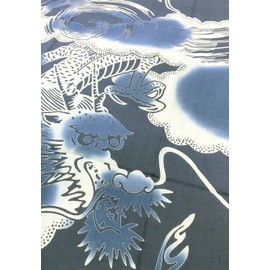 Edo-Ten Todaya Shoten Rionzome Tenugui Ryu (Large) 966 Approx. 14.6 x 38.6 inches (37 x 98 cm)