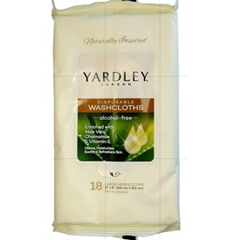 Disposable Washcloths Enriched with Aloe Vera, Chamomile & Vitamin E (**2**18 Pack)by Yardley 12 x 8” Long =Total 36