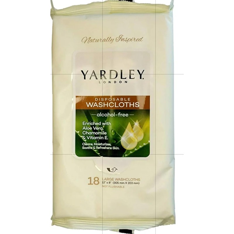 Disposable Washcloths Enriched with Aloe Vera, Chamomile & Vitamin E