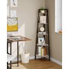 CHOEZON Corner Shelf, 5-Tier Ladder Corner Shelf, Ladder Bookshelf, 59.6"