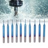 10Pcs 2‑Flute Router Bit Blue Coated Spiral Ball End Mill