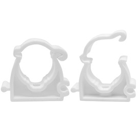 20Pcs White PPR Water Pipe Clamp Clips,with Fixing Clip Water Pipes & Tubing Hoses Support Clips,fit for 1/2" ID PVC Pipe (20MM)